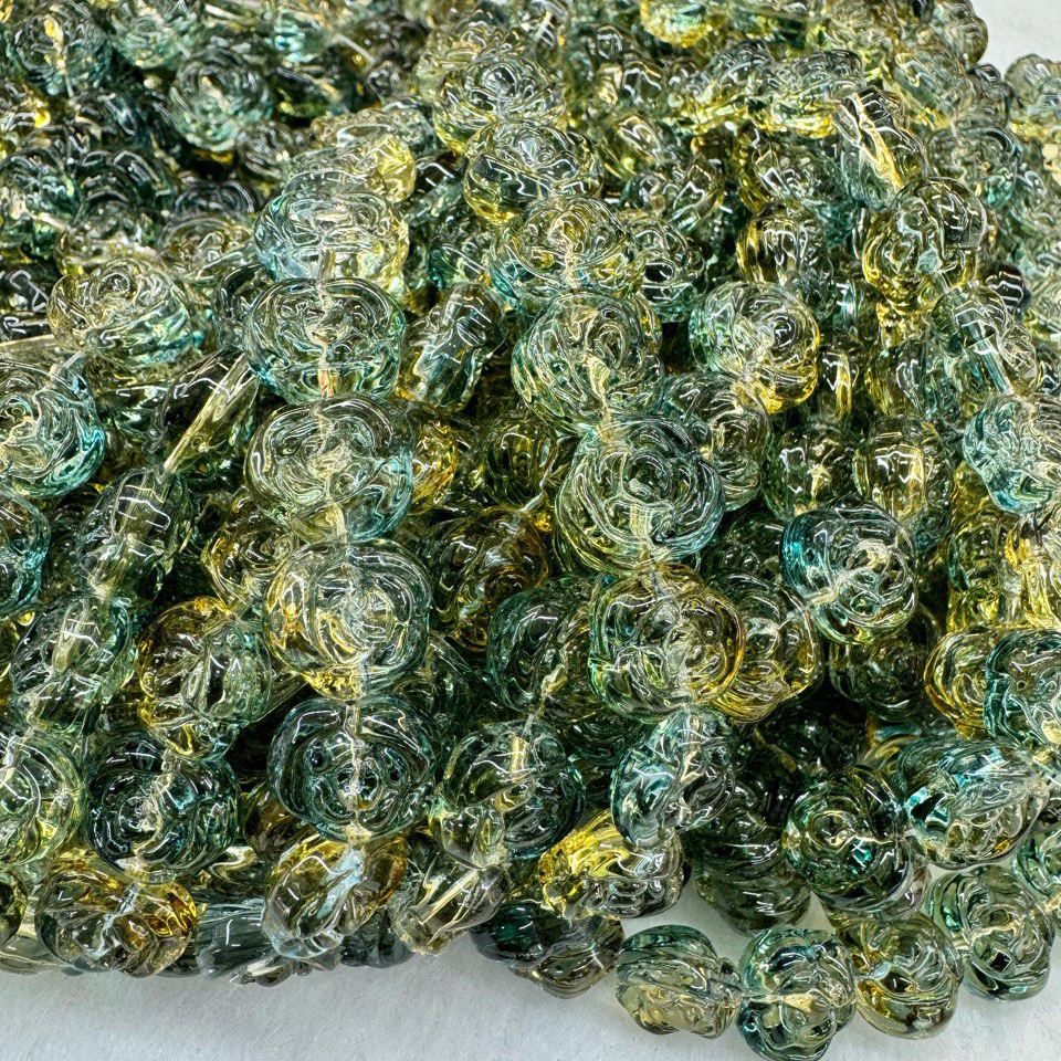 Чешское стекло размер 13*14мм мультицвет