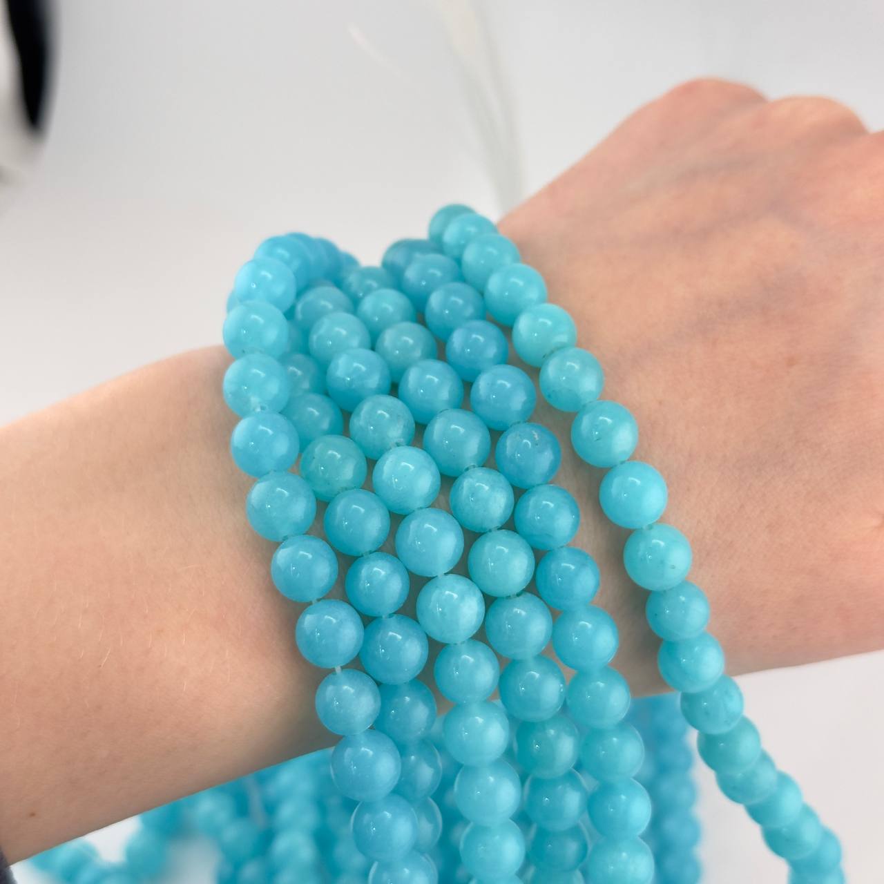 Бусины Халцедон размер 8мм натуральный камень